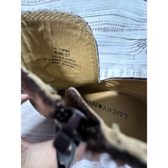 Lucky Brand Burgundy Suede Wedge Ankle Booties Boots LK YIMME 6.5 M - Picture 5 of 12